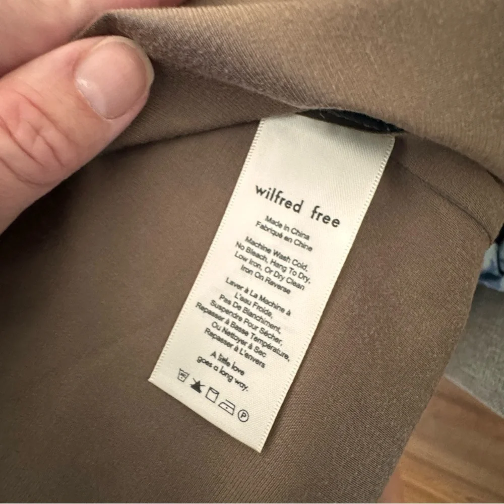 WILFRED FREE‎ Faux Leather Mini Wrap Skirt